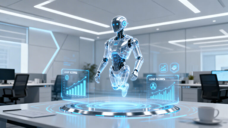 Illustration IA prospection B2B